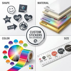 Étiquettes rondes imprimées sur mesure, autocollantes, imperméables, de qualité alimentaire, pour l'emballage des gobelets à bulles, de thé et de café - Product Image 1