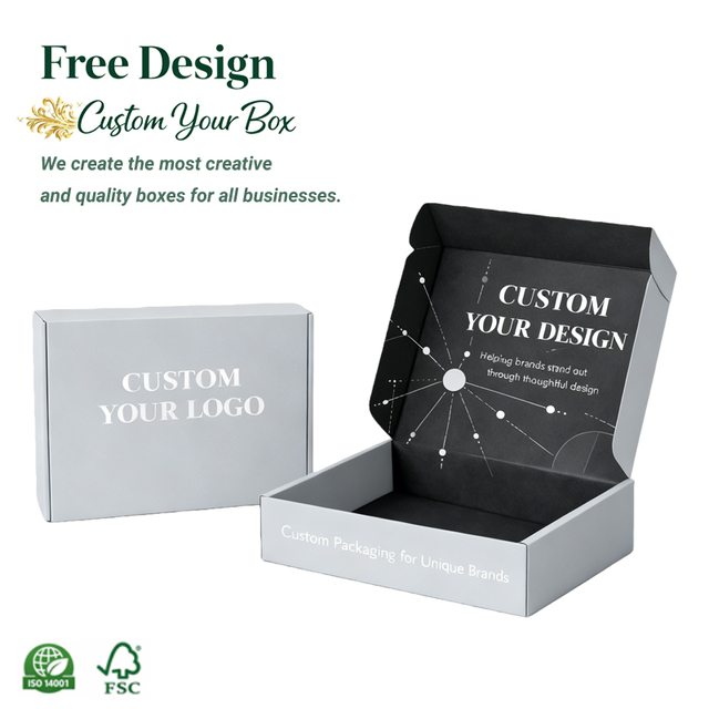 Custom Eco Friendly Packaging Boxes Mailer Boxes Packaging for Shipments Packaging Solutions Karton Gold Foil UV Coating