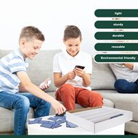 Caja de Embalaje de Cartón Corrugado de Alta Calidad para Almacenamiento de Tarjetas de Juego, Divisores de Cartón Resistentes al Agua, con Laminado Mate