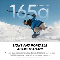 Cámara de Acción Insta 360 X4 Air 8K HD CMOS, Paquete Estándar, Vlog, Video Deportivo, Gran Angular de 180°, Resistente al Agua hasta 15 m, WiFi