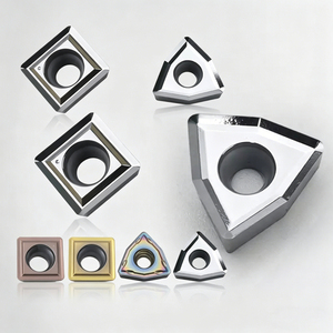 Plaquettes de fraisage en U série SP WC polies haute brillance pour l'usinage de l'aluminium, surface antiadhésive, outillage de tour CNC - Product Image 1