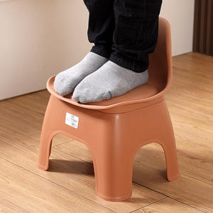 Taburete con respaldo de plástico grueso para niños, con cojín de asiento de espuma, silla infantil para uso en interiores, opciones multicolores - Product Image 2