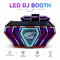 Cabine DJ CustomPodium avec éclairage LED à vendre : Votre marque, vos couleurs, votre centre de scène