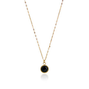 Collane Trendy 2026 con Ciondoli, Gioielli Ipoallergenici in Acciaio Inossidabile 316L Placcato <span class=keywords><strong>Oro</strong></span> 18K, Collana con Perle di Agata Naturale per Donna - Product Image 6