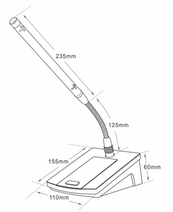 Microphone Col de Cygne Cardioïde Filaire 48V avec Connecteur XLR en Métal et Plastique pour Conférence, Réduction du Bruit, Discours de Bureau et Diffusion de Nouvelles - Product Image 4