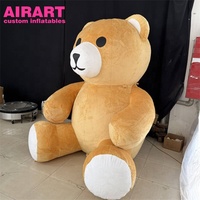 Mascotte gonflable géante en peluche mignonne, ballon gonflable ours mignon pour la décoration d'événements, en vente
