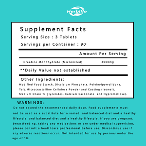 Comprimés de créatine monohydrate végétaliens certifiés GMP 1000mg, nutrition sportive pour le soutien musculaire, complément alimentaire - Product Image 2