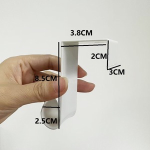 Over Door <b>Hook</b> White Single <b>Hook</b> 3.8Cm Width 8.5Cm Height <b>For</b> Coat And Cap Storage Behind Doors On <b>Walls</b> - Product Image 1