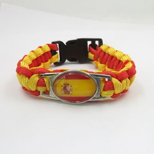 Xinrunjin Nation Drapeau Paracord Bracelet De Survie À La Main Tressé Soie Sérigraphié Fermoir En Métal Patriotique Bijoux Cadeau pour Hommes - Product Image 4