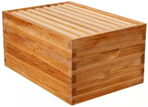 Promotion : Ruche Langstroth à 2 niveaux non assemblée, complète avec 20 cadres, boîte moyenne et super boîte - Revêtement en cire, état neuf - Product Image 2