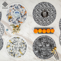 Vente directe d'usine, set de table en coton à franges pour la décoration de table, style vintage, pour la cuisine, la salle à manger, protection contre la chaleur