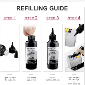 Recharges d'<span class=keywords><strong>encre</strong></span> universelles Aomya, <span class=keywords><strong>encre</strong></span> rechargeable 100 ml, compatible avec les imprimantes HP/Brother/Canon/<span class=keywords><strong>Lexmark</strong></span>, systèmes CISS - Product Image 2