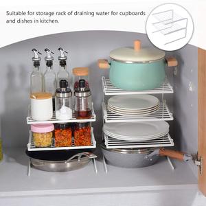 Estante de Almacenamiento de Cocina de Hierro Multicapa, Tipo Soporte, No Plegable, Organizador de Platos y Tazones, Escurridor de Platos para Fregadero - Product Image 6