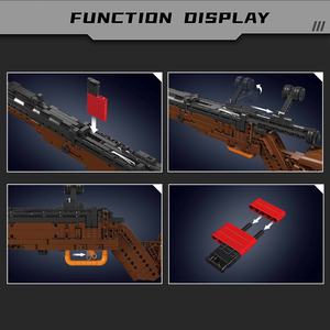 ตัวต่อ MOULD KING 14002S รุ่นปืนไรเฟิลแมวเซอร์ 98K ปืนสไนเปอร์ SWAT ชุดอาวุธแบบประกอบเอง ตัวต่อ MOC สำหรับเด็ก - Product Image 5