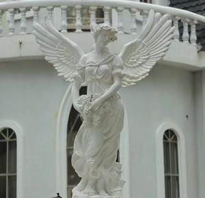 Hôtel Exposition Europe 4 Saisons Statues Grand Marbre Blanc <span class=keywords><strong>Pierre</strong></span> <span class=keywords><strong>Gardien</strong></span> Debout <span class=keywords><strong>Ange</strong></span> Relief Sculpture <span class=keywords><strong>Pour</strong></span> <span class=keywords><strong>Jardin</strong></span> - Product Image 6