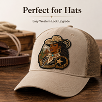 Toppa Ricamata Personalizzata Stile Western Cowgirl per Giacche, Borse, Cappelli, Fornitore di Articoli da Regalo e Moda Femminile per Ordini all'Ingrosso