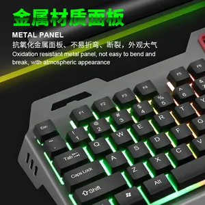 Amazon teclado de computador para jogos, mini teclado gamer com fio led rgb, venda quente, teclado de computador