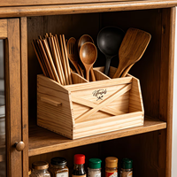 Ensemble de pots à épices pour comptoir de cuisine style farmhouse avec plateau en bois, porte-ustensiles de cuisine en bois multi-compartiments avec étagère à épices