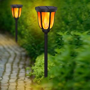 Lámpara Solar con Diseño de Llama de 10 LED, Luz Blanca Cálida, IP65, Luces de Paisaje para Decoración de Jardín de Hotel, Certificación ROHS, 12V - Product Image 4