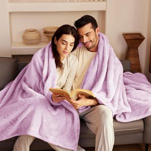 Super Soft Fluffy Coral Fleece Blanket All Seasons <strong>Extra</strong> <strong>Large</strong> Fuzzy Fleece <strong>Throw</strong> for Couch - Product Image 3