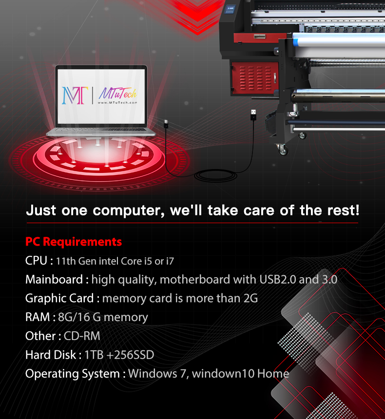 MT Digital UV Roll to Roll Printer MT-UV3204G for Leather printing