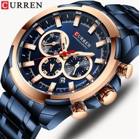 Montre-bracelet de luxe pour homme 8361, sport, dessin animé, antique, mode, affaires, quartz, alliage, bracelet en acier inoxydable, chronographe, verre