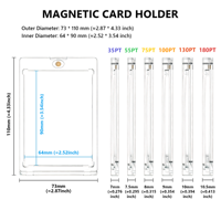 Protège-cartes de jeu transparents de haute qualité, porte-cartes magnétique One Touch pour cartes de sport et cartes à collectionner