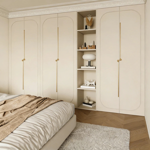 Armario de Dormitorio Tipo Vestidor, Estilo Vintage, Color Crema, Mueble de Almacenamiento Moderno para el Hogar - Product Image 4