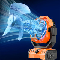Ventilateur de camping le plus récent, lampe LED rechargeable, ventilateur de bureau portable USB, batterie 20000mAh, ventilateur d'extérieur fonctionnant sur batterie, utilisation domestique, hôtel, plastique