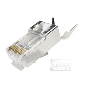 Korumalı Geçişli STP FTP RJ45 Konnektör Cat7 <span class=keywords><strong>Cat</strong></span> 7 Ethernet Kablo Fişi 8P8C Ağ Modüler Konnektörü - Product Image 1