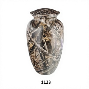 Lost Camo Forest Pattern Aluminio Cremación Urnas Bolsa de terciopelo gratis - Product Image 1