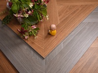 Plaques de plafond pour décoration intérieure 600*600, carreaux de céramique imitation parquet bois