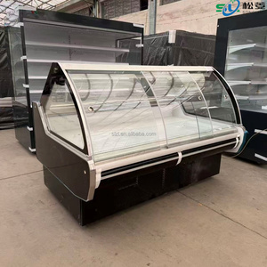 Réfrigérateur horizontal pour <span class=keywords><strong>boucherie</strong></span> avec porte vitrée incurvée pour présentation en magasin - Product Image 1