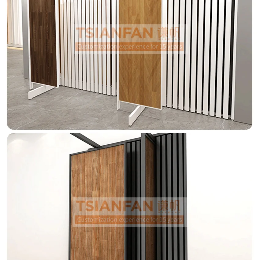 Manufacturers Tile Exhibition Hardwood Storage Type Flooring Display Stand Sliding Metal Wood Floor Displays Wooden Floor Racks