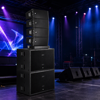 Sistem Speaker Line Array Profesional Audio Plastik HHDL 200Dual 10-inci Berdaya Tinggi Aktif untuk Panggung