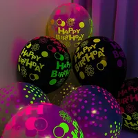 Ballons en latex fluorescents ronds 2027, points lumineux, décoration de fête d'anniversaire, mariage, cadeaux pour enfants, ballon LED LB020