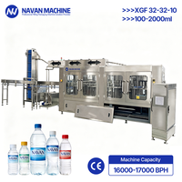 Navan Automatische Hoge-Snelheid 3-in-1 Multifunctionele Waterafvul- en Etiketteermachine 16000-17000 BPH Hoge-Precisie Uniforme Vultechnologie