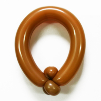 Ballons longs en latex de haute qualité, couleur marron, modèle 260Q, jouet magique pour enfants