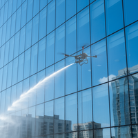 Drone de nettoyage commercial à base d'eau portable pour l'Europe, projet de kit intelligent complet