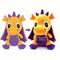 Peluche de dragon personnalisée promotionnelle, dinosaure en peluche doux, adorable peluche de dragon Krakow, cadeau animal certifié CE