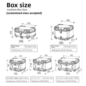 Nouvelle boîte à bagages pour moto et véhicule en aluminium de 55 L avec système de fixation rapide, boîte arrière multifonctionnelle - Product Image 3