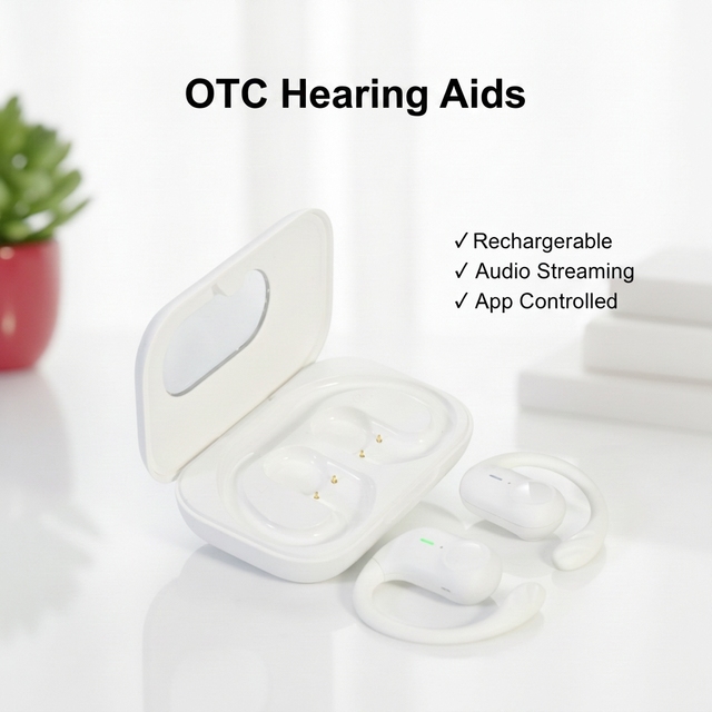 Private Label 16-Channel Digital Noise Reduction OTC Hearing Aids Adults Open-Ear Rechargeable Battery for APP Hearing