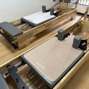 Blanco Beige Nude Goma antideslizante Gamuza Eco Pilates Equipo Protección Core Bed Tallada Pilates Reformer Mat con bolsa a juego - Product Image 1