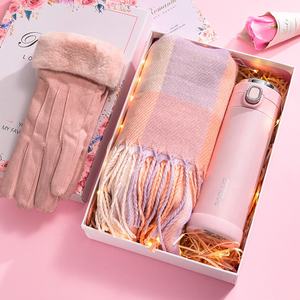 Nuovo prodotto unico popolare sciarpa calda tazza sottovuoto bambola coniglietto inverno matrimonio regali di natale set per donne e ospiti - Product Image 4