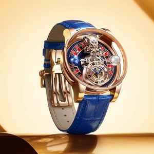 Montre-bracelet Pindu Man Business Coin Fashion, design transparent ajouré, Roulette Céleste, Quartz, résistance à l'eau 3 ATM, Acier Inoxydable - Product Image 3