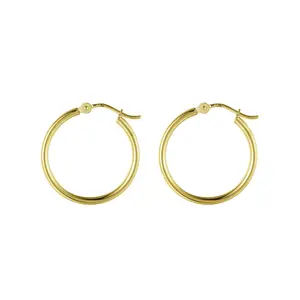 Pure Real Au750 Gold 18k Jewelry DIY Accessories Round Ring Hoop Earring Size Optional Accept 14k 10K 9K OEM Order