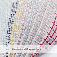 2025 nouveau tissu de Tweed multicolore tissé Jacquard teint en fil coloré pour vêtements maison Textile mariage