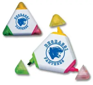 Kawaii Briefpapier Markeerstiften, Platte Vilten Tip Markers Voor Promotie Driehoekige Multi-Kleuren Markeerstift Fluorescerende Pen