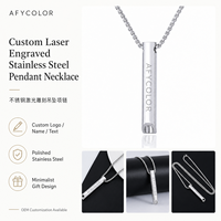 Collier pendentif sifflet 3D respirant en acier inoxydable plaqué or PVD 18 carats, anti-anxiété, gravé, hypoallergénique, bijoux OEM