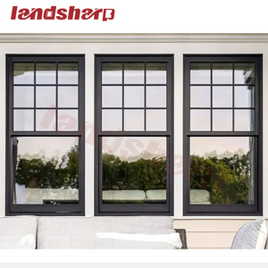 Landsharp as2047 <span class=keywords><strong>Windows</strong></span> Úc tiêu chuẩn nhôm <span class=keywords><strong>Sash</strong></span> cửa sổ tráng men thương mại đôi kính cửa sổ nhôm cho khách sạn - Product Image 1